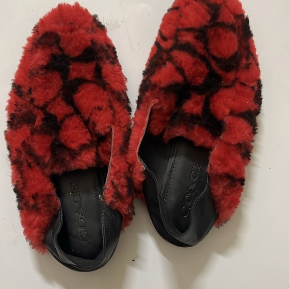 COACH Holly Slipper Size 6 Red Black Rasberry - Picture 9 of 10